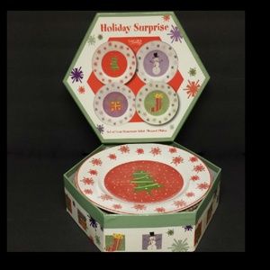 Sakura Dessert / Salad Plates Holiday Christmas